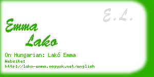 emma lako business card