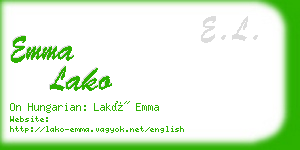 emma lako business card